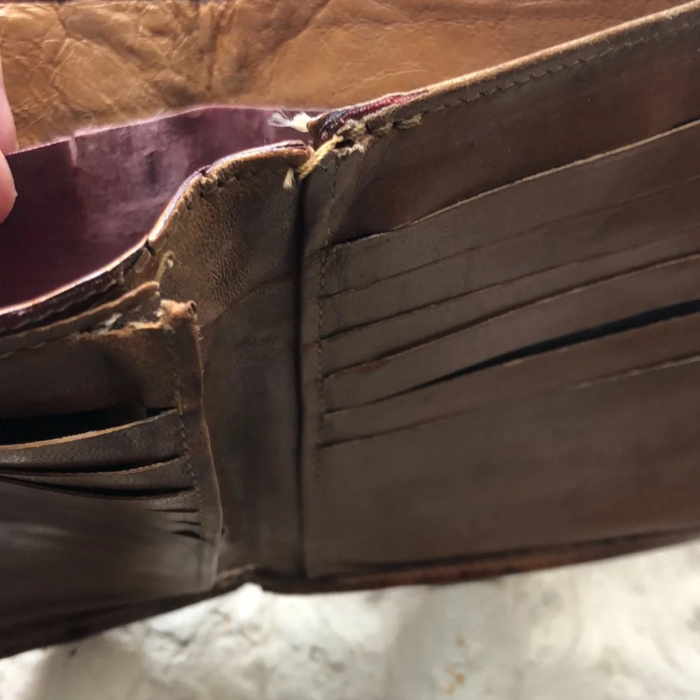 Vintage Bosca ostrich wallet billfold